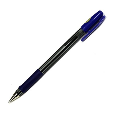 Ручка шариковая синяя, 1.0 мм, эрг. грип, метал. н-к, тон. корп., PILOT SuperGrip P