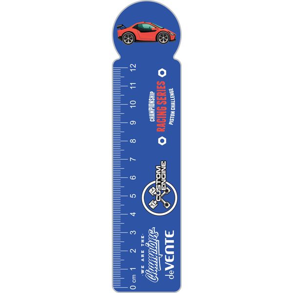 Линейка 15 см, пластиковая, непрозрачная, фигурная с дизайном, deVENTE Champions Car Акция!