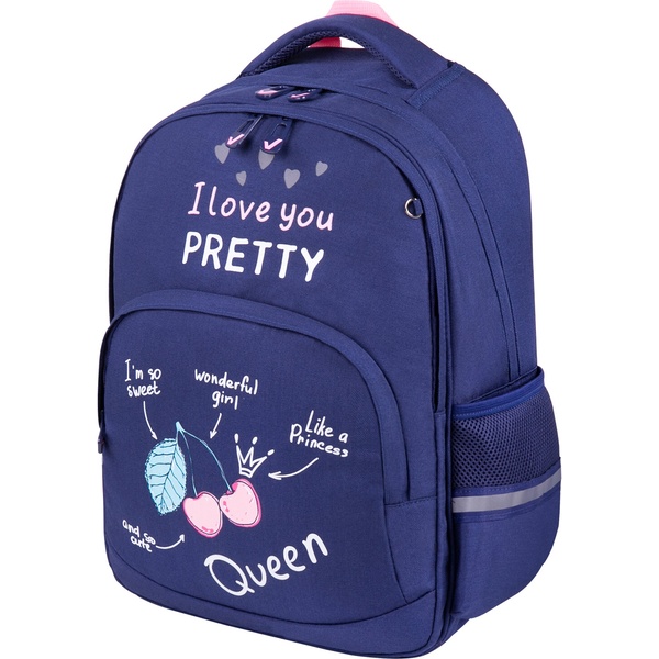 Рюкзак ученический BRAUBERG Soft_Cherry queen, 40*31*15 см, 17 л, 620 г, 2 отд., эрг. спинка  Акция!