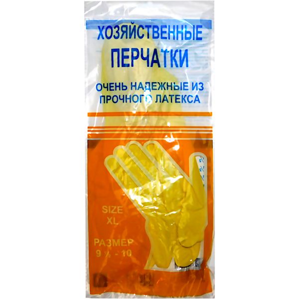 Перчатки хозяйственные XL латексные Перчатки хозяйственные XL латексные