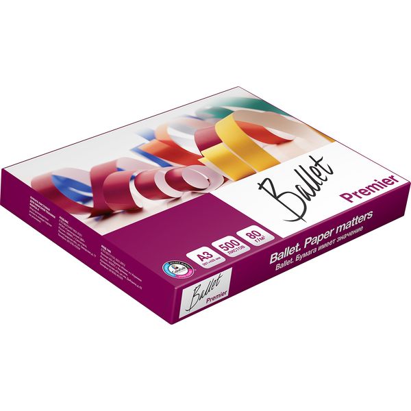 Бумага BALLET Premier А3, 500 л., 80 г/м2, белизна CIE 161%, класс A Бумага BALLET Premier А3, 500 л., 80 г/м2, белизна CIE 161%, класс A