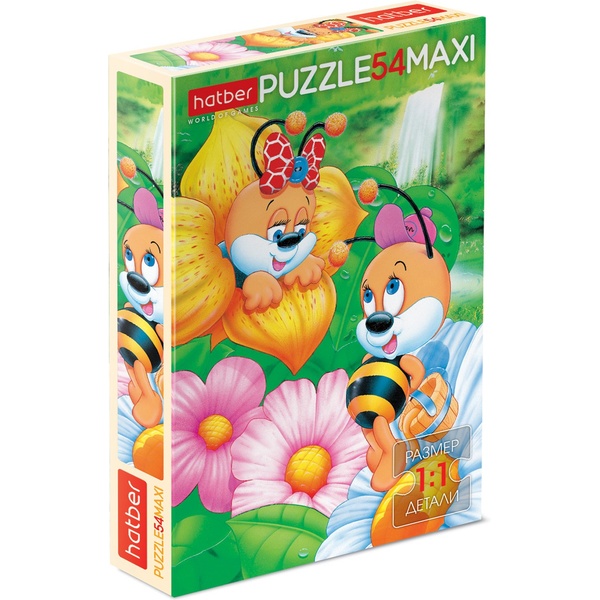 Пазл MAXI 54 элемента. Hatber Пчелки, 280*400 мм Пазл MAXI 54 элемента. Hatber Пчелки, 280*400 мм