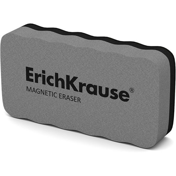 Губка магнитная для маркерной доски ErichKrause Magnetic eraser, 107*57*20 мм, серый