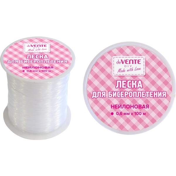 Леска для бисероплетения 0,6 мм*100 м deVENTE. Elastic Line, эластичная, прозрачнаяАкция!
