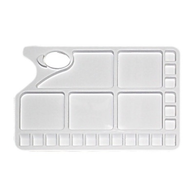 Палитра пластиковая, прямоугольная, 34*23.4 см, 23 ячейки, СОНЕТ Акция!