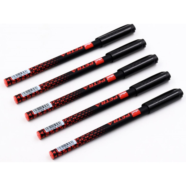 Ручка шариковая, красная, 0.7 мм "игла", круг. корпус, цв. принт, ELLOTT Petra Ручка шариковая, красная, 0.7 мм "игла", круг. корпус, цв. принт, ELLOTT Petra