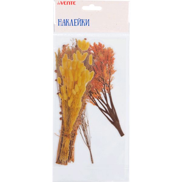 Наклейки для творчества deVENTE Гербарий_Букетики сухоцветов, PVC, 6 шт. (от 50 до 200 мм)
