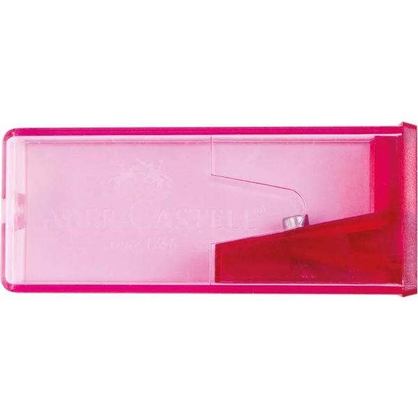 Точилка пластиковая, 1 отв., контейнер, Faber-Castell_4 дизайна