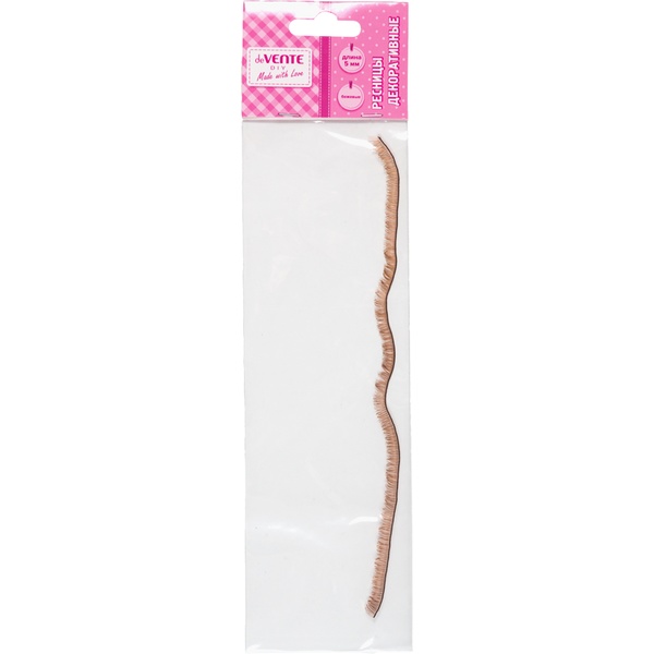 Реснички декоративные, 200*5 мм, цв.: бежевый, deVENTE (1 шт.) Акция!