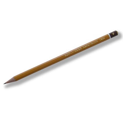 Карандаш чернографитный, B, деревянный, шестигранный, желтый, KOH-I-NOOR 1500 Карандаш чернографитный, B, деревянный, шестигранный, желтый, KOH-I-NOOR 1500