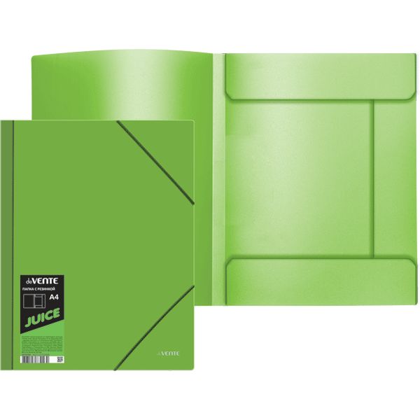 Папка на резинках, А4, PP 450 мкм, "песок", deVENTE Juicy_салатовая