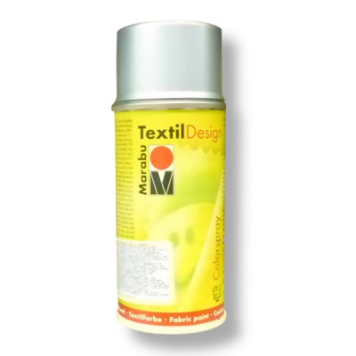 Краска по ткани MARABU TextileDesign, аэрозольная, серебро, 150 мл Акция!