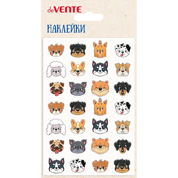 Паф-стикеры (объемные) deVENTE Dogs-stickers, мягкие, карточка 100*150 мм