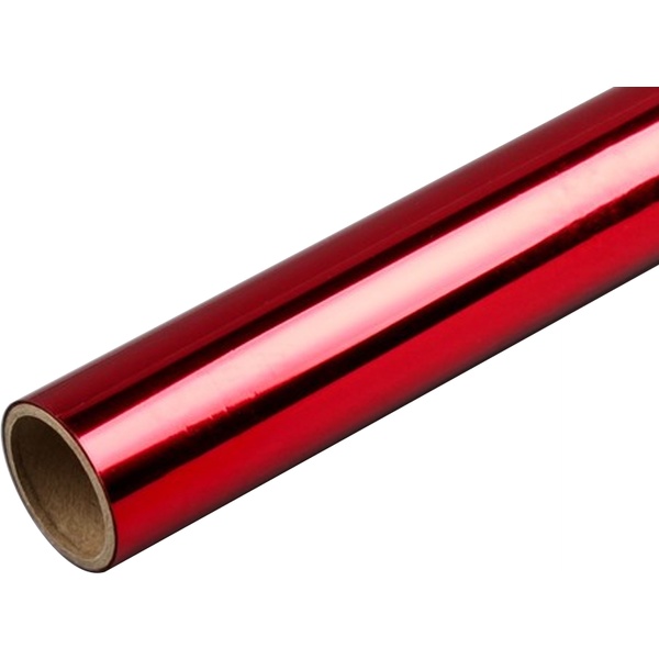 Пленка самоклеящаяся, рулон 45*100 см, BOPP 30 мкм, металлизированная, красная, deVENTE