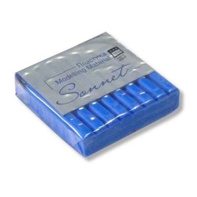 Пластика (полимерная глина) СОНЕТ, запекаемая, 56 г, синяя