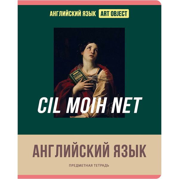 Тетрадь предметная 48 л., клетка, 60 г/м? (90%), мел. картон, вд-лак, BG Art object_Английский язык