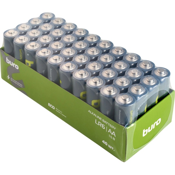 Батарейка LR06/AA, 1.5 V, Buro Alkaline, т/у (кратно 4)
