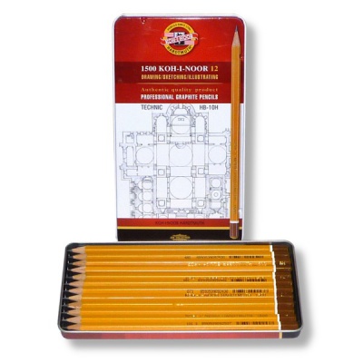 Карандаши чернографитные (набор 12 шт.) HB-10H, деревянные, шестигранные, м/п, KOH-I-NOOR Technic Карандаши чернографитные (набор 12 шт.) HB-10H, деревянные, шестигранные, м/п, KOH-I-NOOR Technic