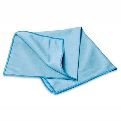 Салфетка для стекол и зеркал, 30*30 см, 270 г/м2, синяя/голубая, Urban clean, б/уп.