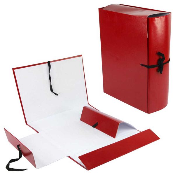 Папка архивная А4, бумвинил, 2 завязки, 120 мм (1200 л.), мягкие клапаны, бордовая, ИМИДЖ