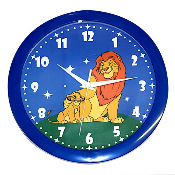 Часы настенные Салют "Лев", круглые, 282*40 мм, корпус пластик., синий (детские)
