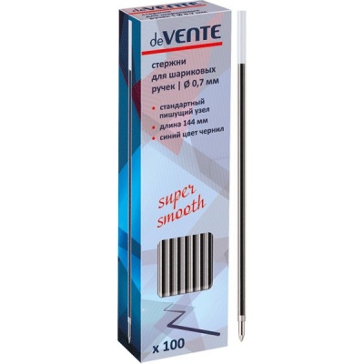 Стержень шариковый синий, 144 мм, 0.7 мм, масл. осн., deVENTE
