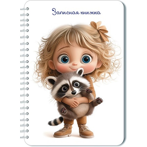 Блокнот на гребне А5, 40 л., клетка, 60 г/м², вд-лак, PLANO Друзья