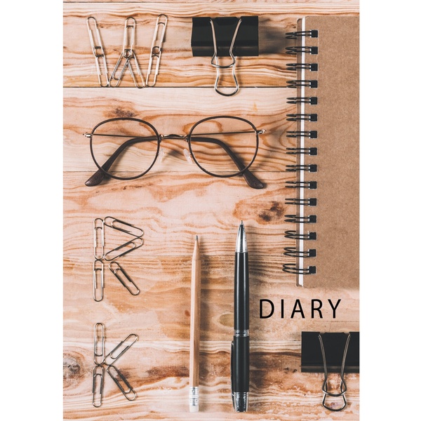 Ежедневник недатированный, А5, 128 л., 60 г/м2, 7БЦ, глянц. лам., Listoff Work diary