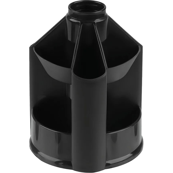 Органайзер для канцелярии Attomex, пластиковый, вращающийся, 10 отд., черный