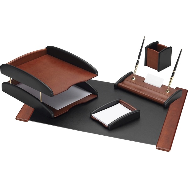 Набор настольный подарочный Good Sunrise: 5 пред., дерево/МДФ, палисандр черный/коричневый