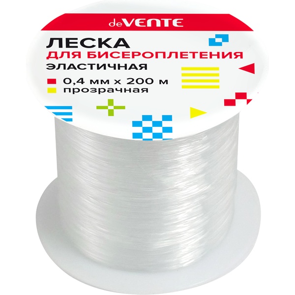 Леска для бисероплетения 0,4 мм*200 м deVENTE. Elastic Line, эластичная, прозрачная Леска для бисероплетения 0,4 мм*200 м deVENTE. Elastic Line, эластичная, прозрачная