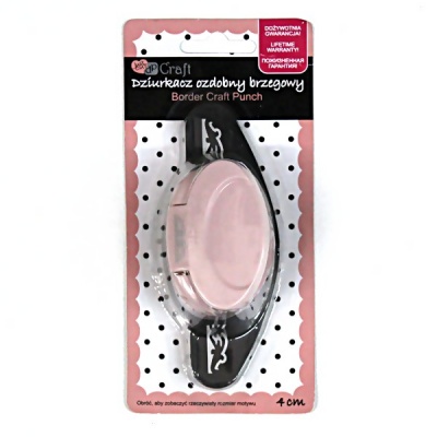 Дырокол бордюрный (для края) DP Craft Элегант, 4 см, розовый