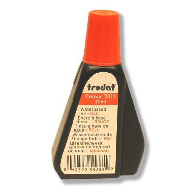 Краска штемпельная TRODAT, 28 мл, на водной основе, красная