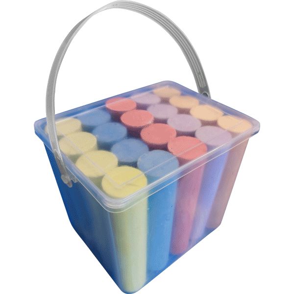 Мелки цветные для асфальта, конусные, 20 шт/5 цв, deVENTE Cosmo (в пластбоксе)