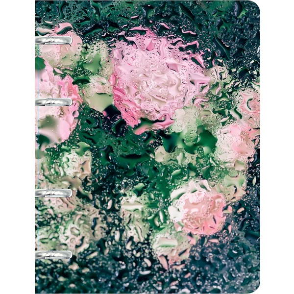 Тетрадь на кольцах, А5, 80 л., клетка, обл. картон экстра, глянц. лам., Listoff Цветочный лед Тетрадь на кольцах, А5, 80 л., клетка, обл. картон экстра, глянц. лам., Listoff Цветочный лед