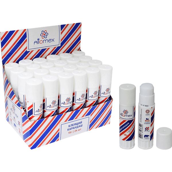 Клей-карандаш 15 г Attomex, PVA основа Клей-карандаш 15 г Attomex, PVA основа