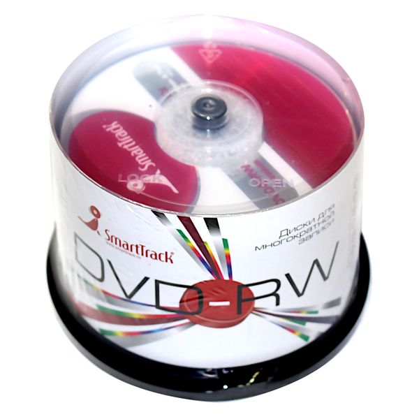 Диск Smart Track DVD-RW 4.7GB 4x 50 шт. Cake Box