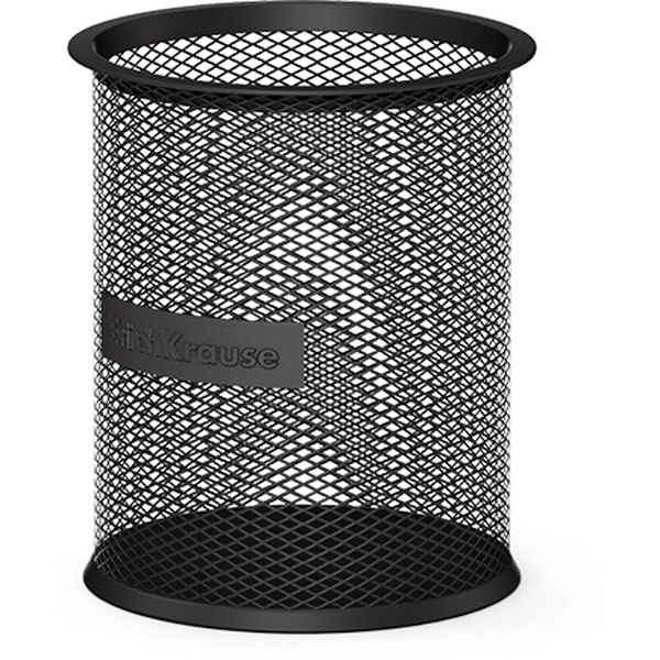 Органайзер для канцелярии (стакан) ErichKrause Compass, металлический, цилиндрический, черный