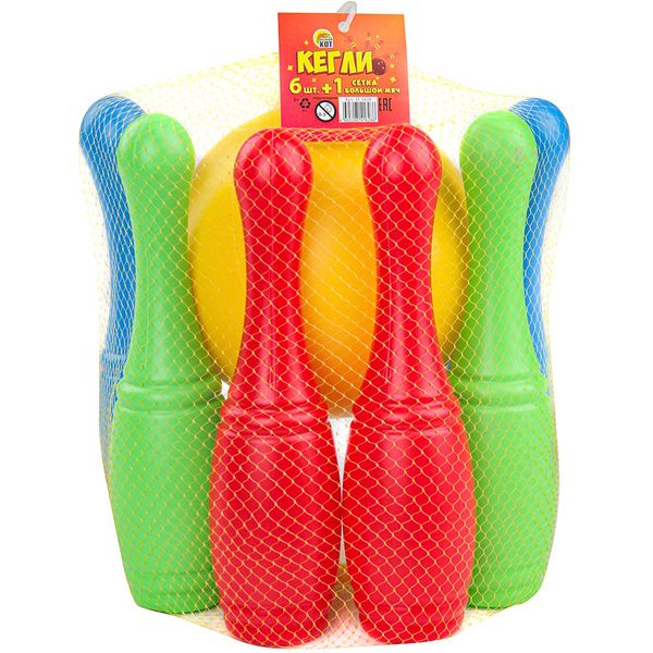 Кегли (6 кеглей+ 1 мяч), в сетке