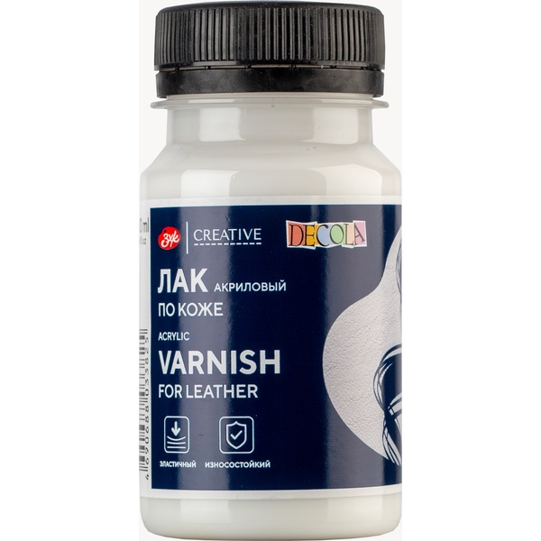 Лак акриловый по коже DECOLA, бесцветный, 100 мл Акция!