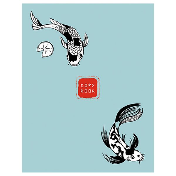 Тетрадь А4, клетка, 80 л., на скобе, 60 г/м², вд-лак, КТС-ПРО Рыбки Акция!