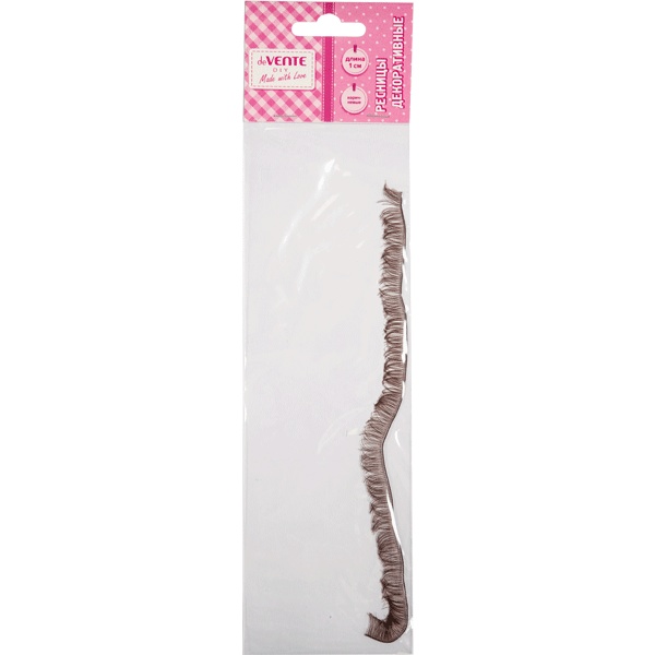 Реснички декоративные, 200*10 мм, цв.: коричневый, deVENTE (1 шт.) Акция!