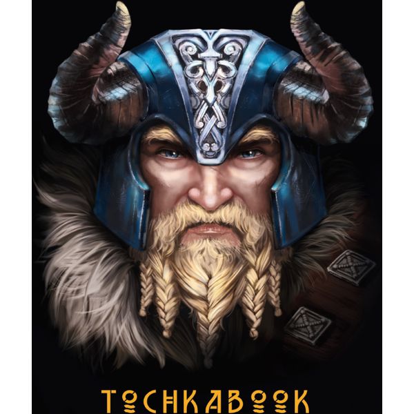 Блокнот-точкабук в твердом переплете А5+, 72 л., Prof-Press Medium. Викинг, резинка-ляссе