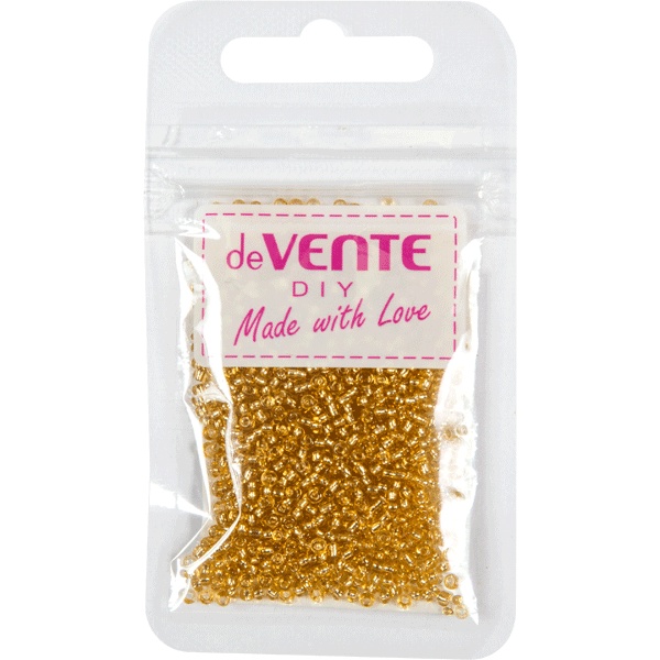 Бисер круглый Ø2 мм, 10 г, цв.: золотистый, deVENTE DIY Metallic