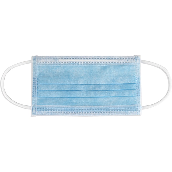 Маска медицинская одноразовая 3-слойная, голубая, нестерильная (по 50 шт.) Акция!