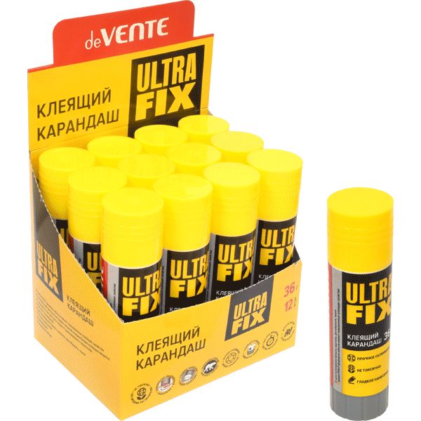 Клей-карандаш 36 г deVENTE. Ultra Fix, формула PVA-P, супер фиксация