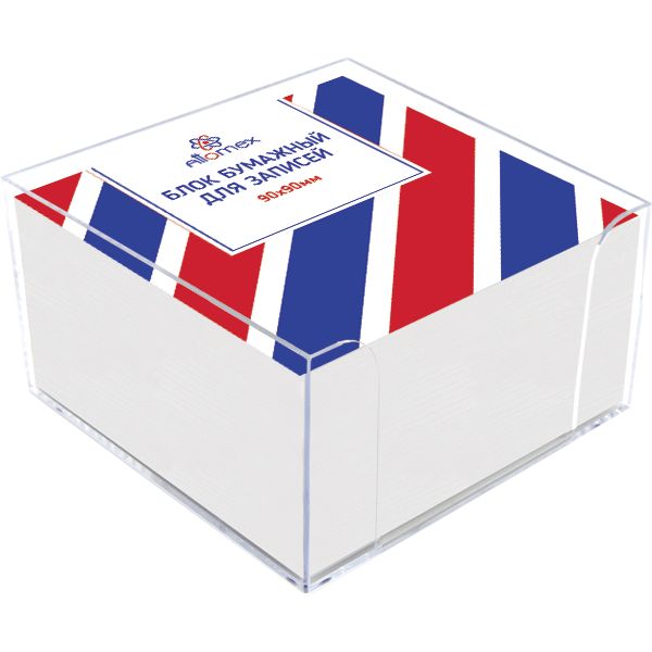 Бумага для заметок в подставке, 9*9*5 см, 70 г/м², белая (70%), Attomex