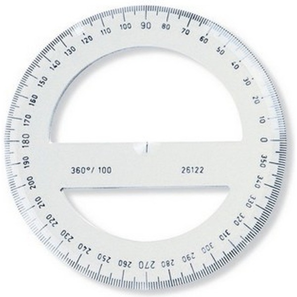 Транспортир 360°/Ø10 см, пластиковый, прозрачный, KOH-I-NOOR Транспортир 360°/Ø10 см, пластиковый, прозрачный, KOH-I-NOOR