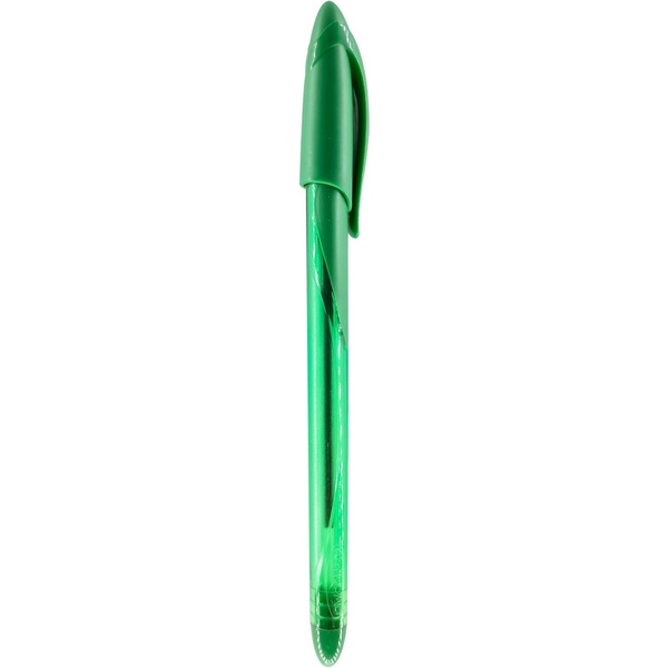 Ручка шариковая зеленая, 0.7 мм, эрг. грип, тон. корп., KEYROAD Soft Jet
