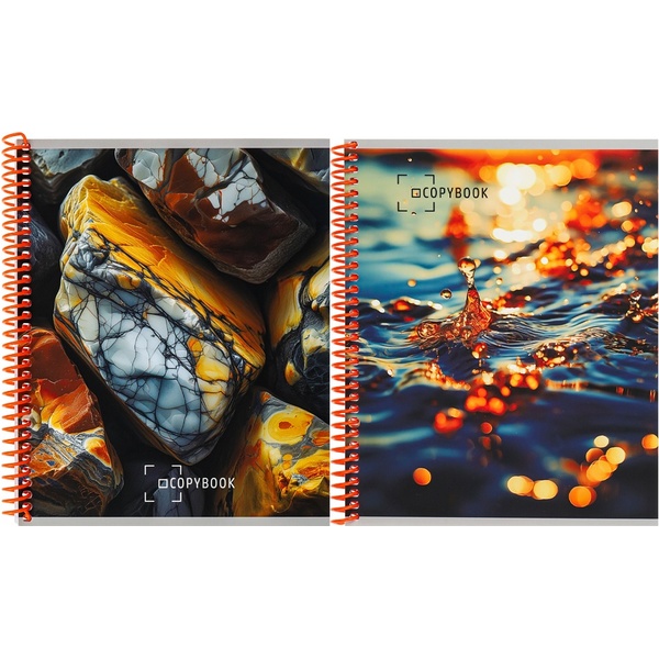 Тетрадь А5, клетка, 96 л., на пружине, 60 г/м², софт-тач, Collezione Природа в макро_2 дизайна